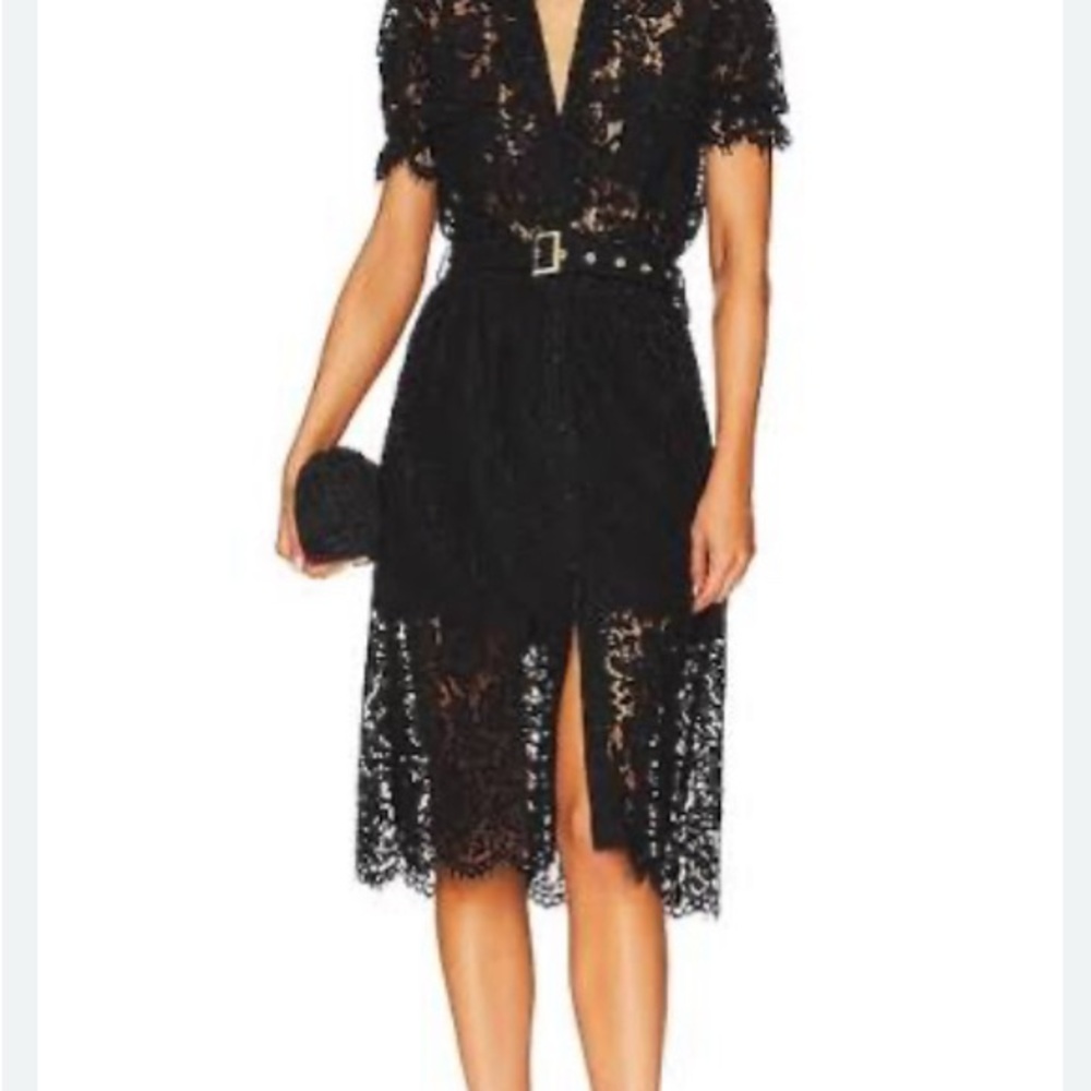 Generation Love Black Lace Claudia Midi Dress